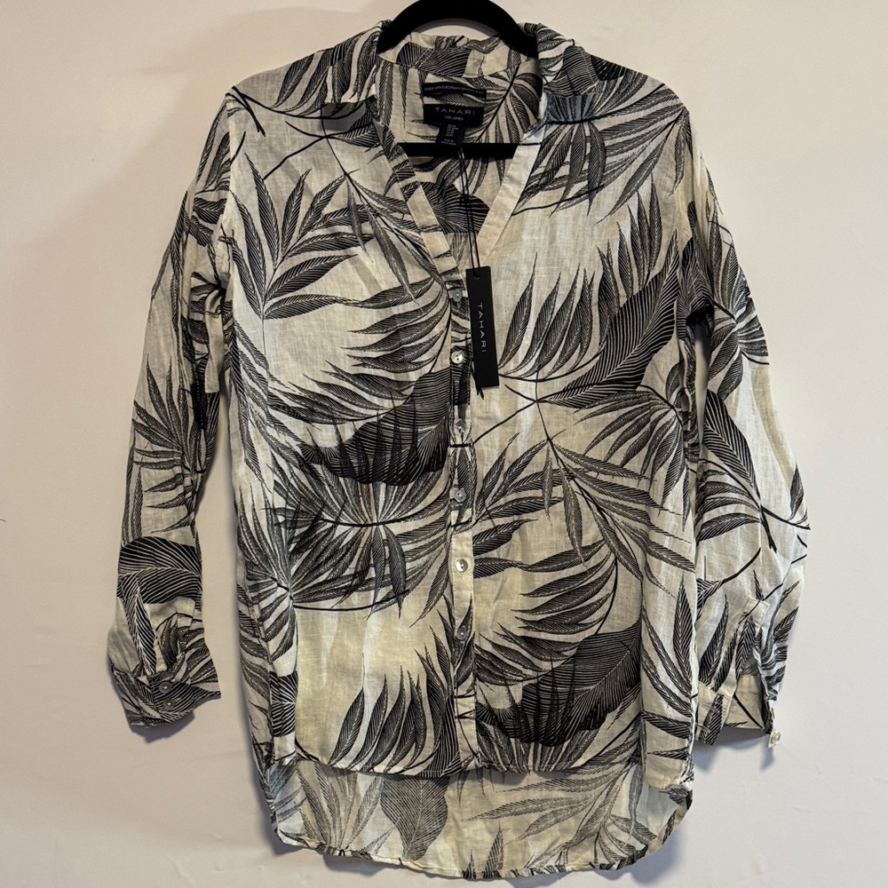 Women Tropical Print Blouse